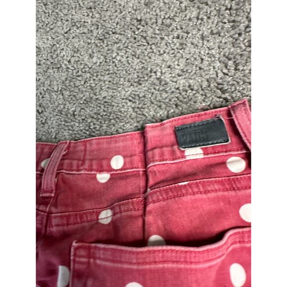 Paige Verdugo Ultra Skinny Jeans Womens 29 Red White Polka Dot Stretch Ladies - Picture 12 of 16